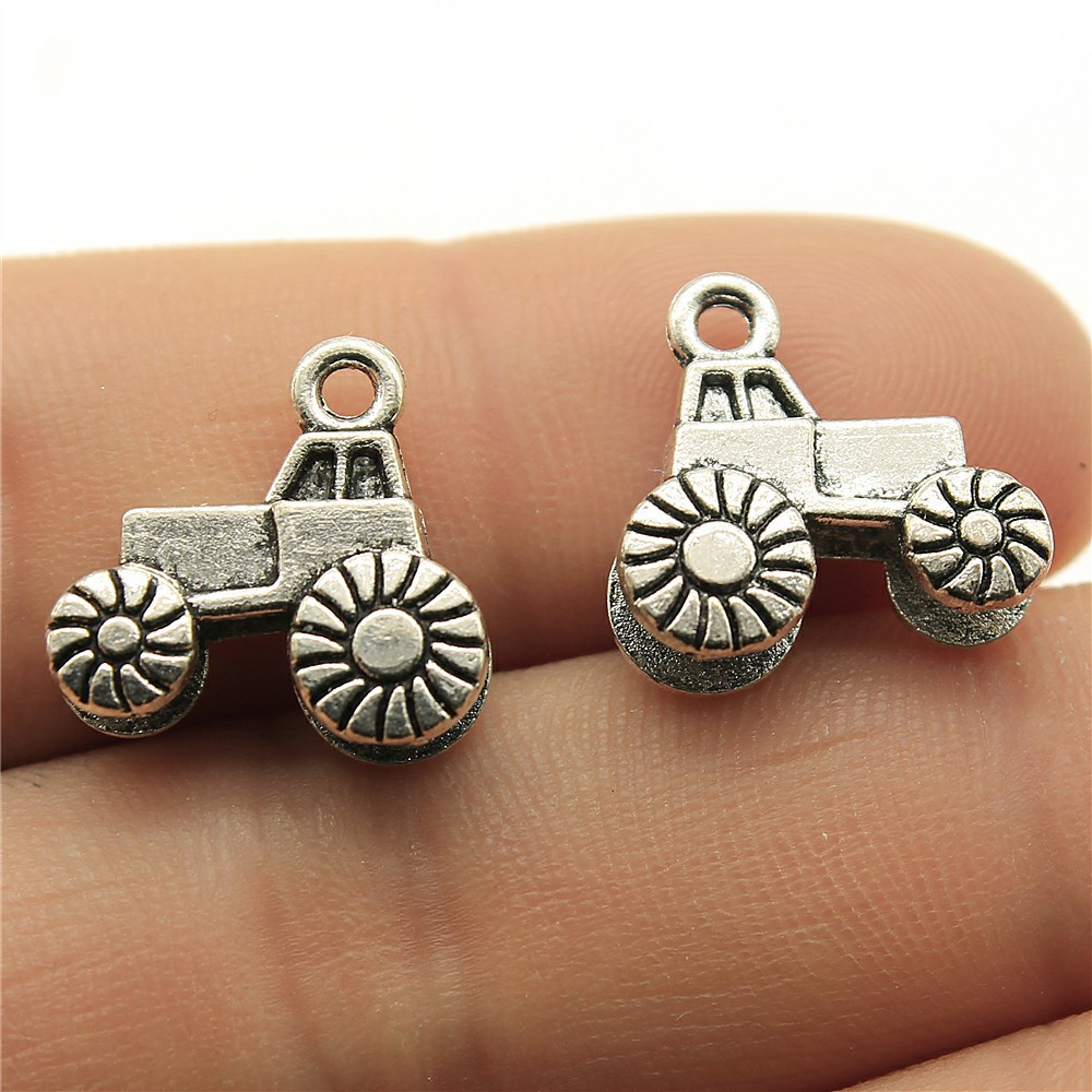 Vintage Fashion Wholesale - 10pcs 16x15mm Antique Silver Color Truck