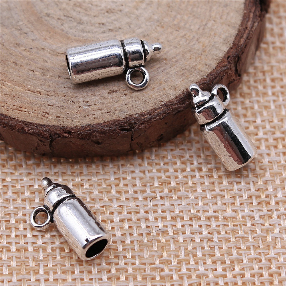 Vintage Fashion Wholesale - 40pcs 15x5x5mm(0.59x0.2x0.2inch) Antique Silver Color Baby