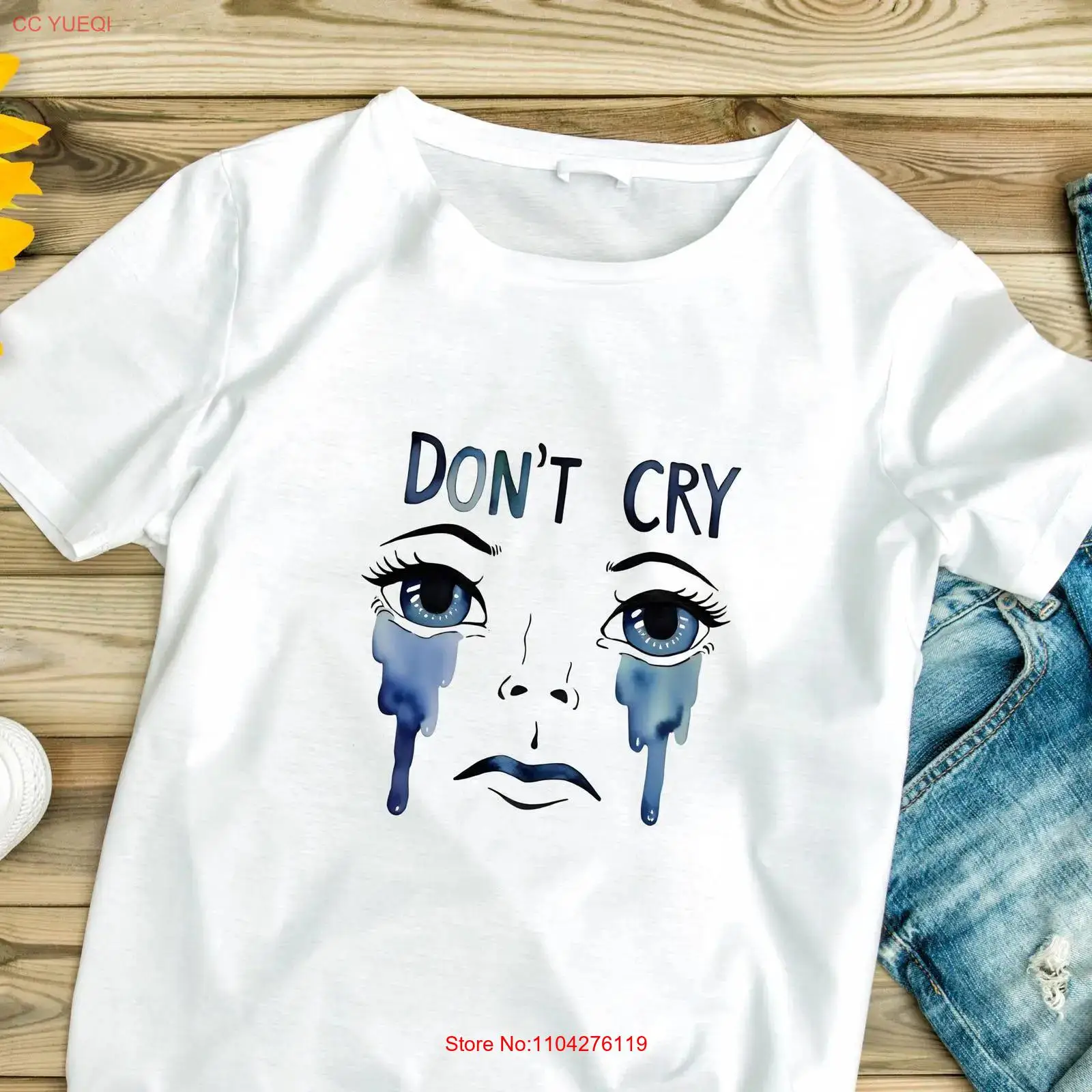 Vintage Fashion Quotes Short - Cry Quote T Shirt Emotion Saying