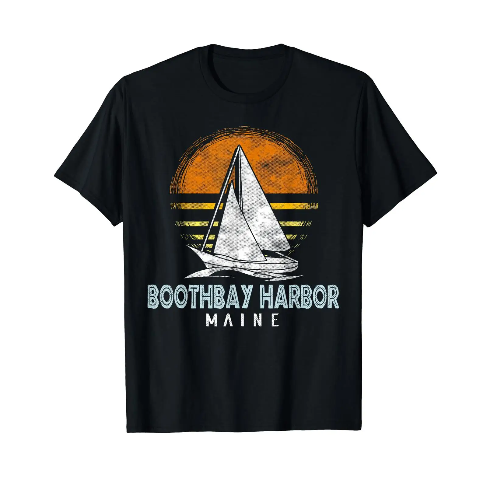 Vintage Yacht Fashion - Vintage Nautical BoaT T Shirt Boothbay