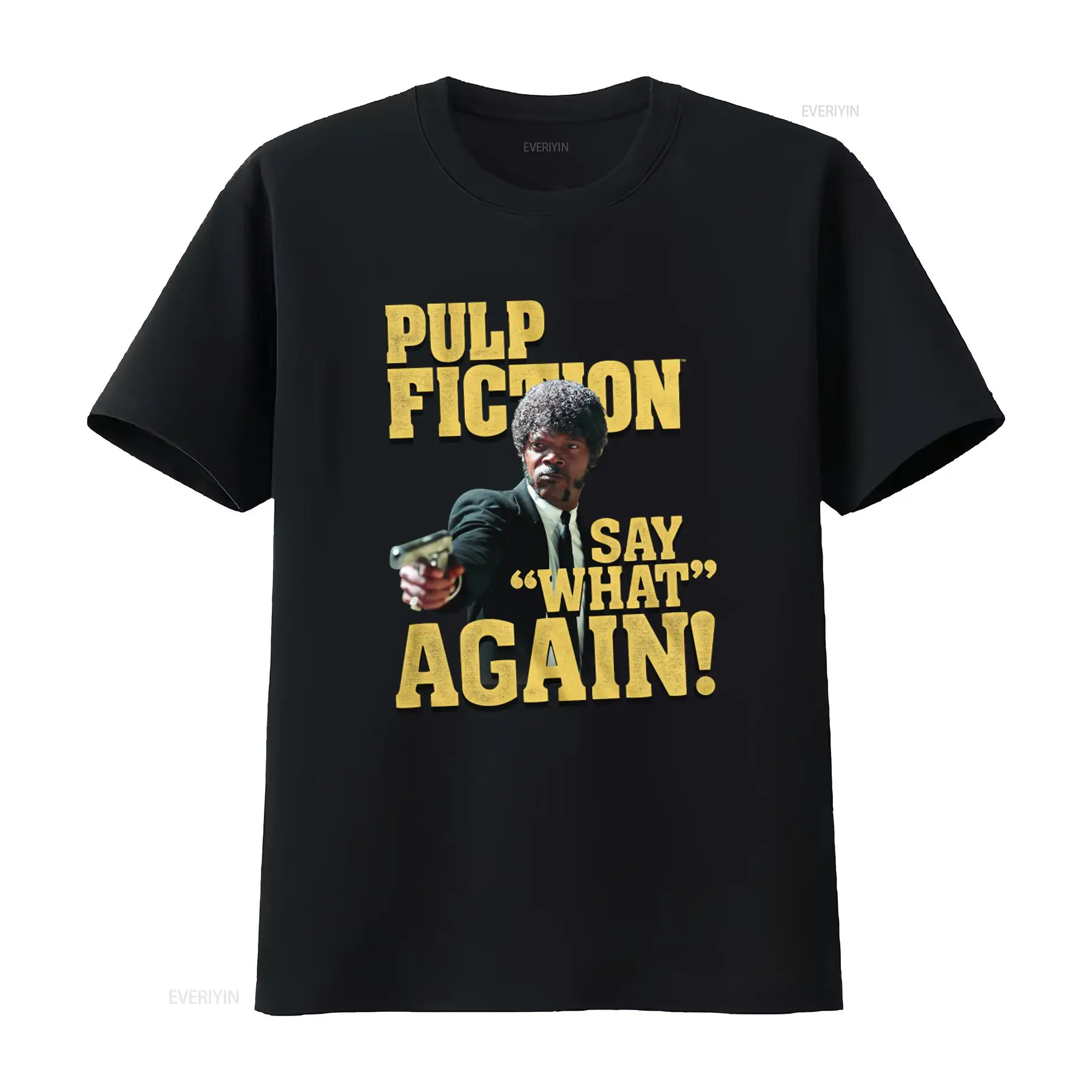 Vintage Fashion Quotes Short - Pulp Fiction Movie Quote Say What