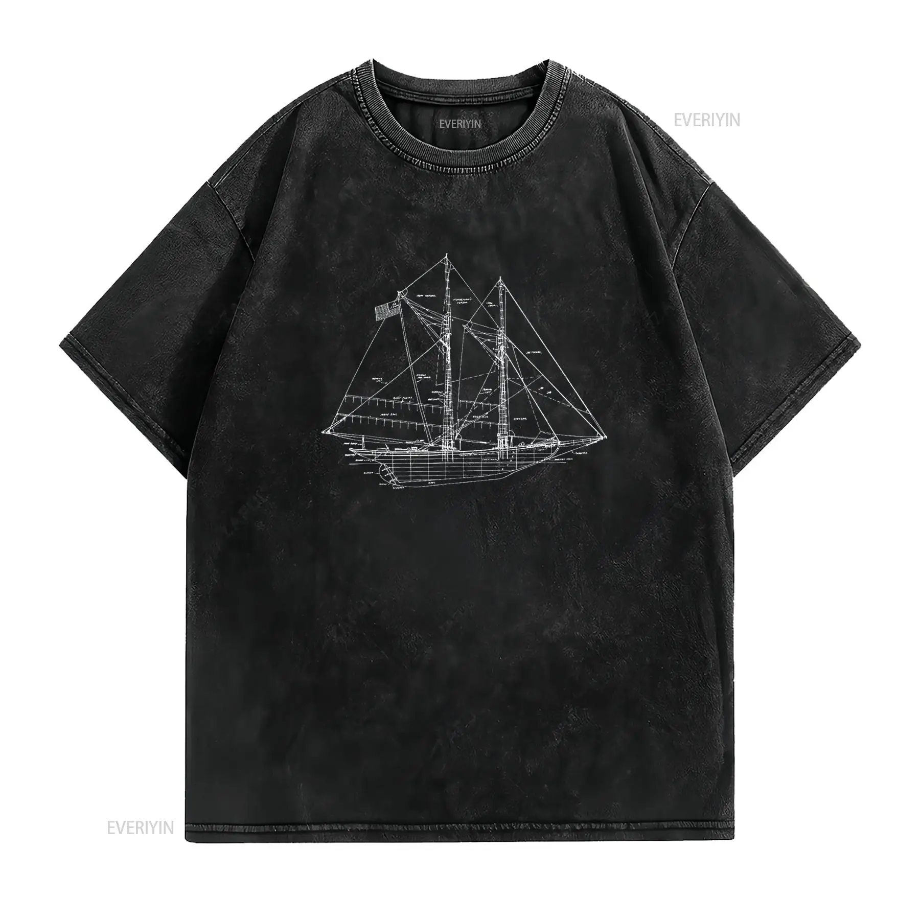 Sailing Vintage Blueprint Sail - Vintage Yacht Fashion ulasan dan harga
