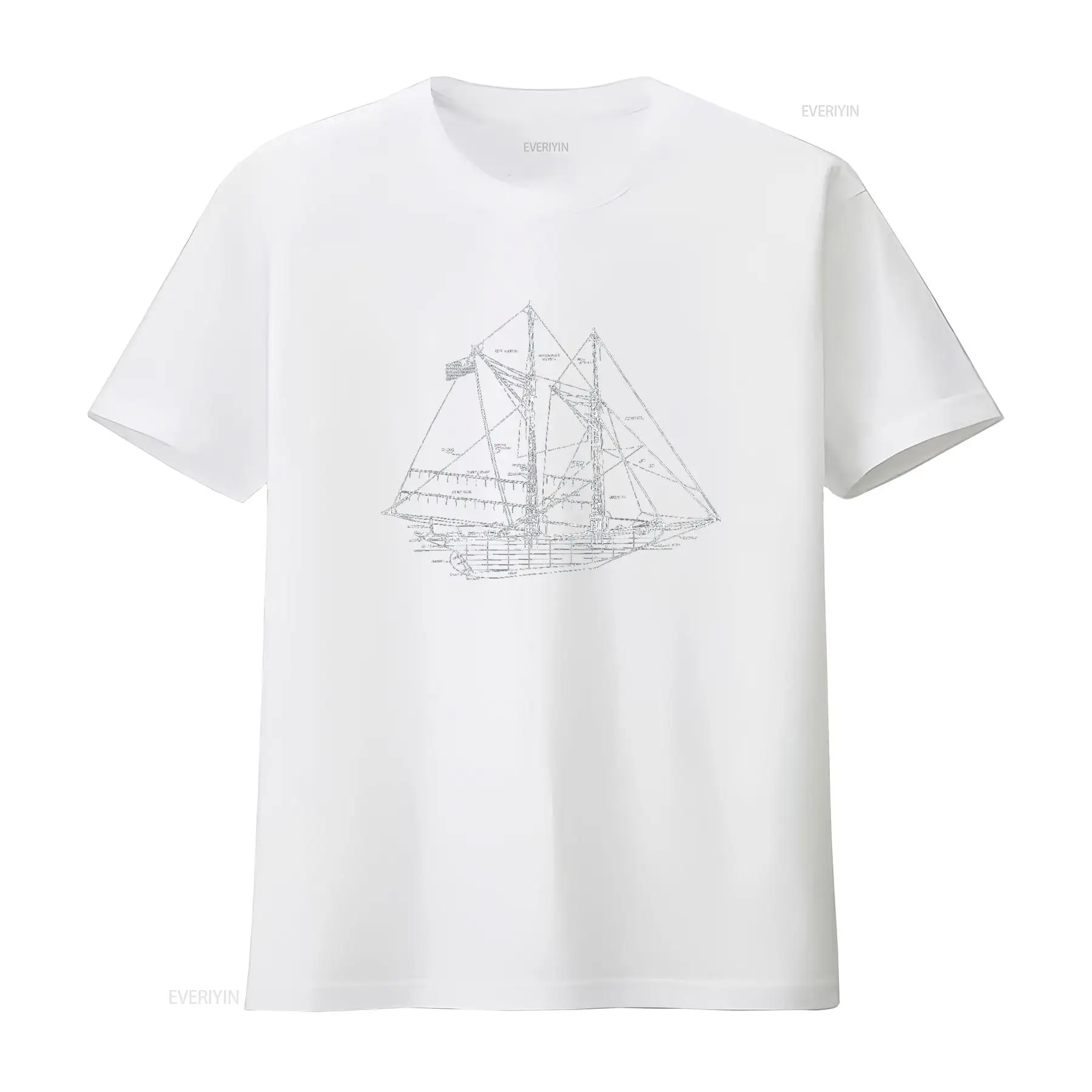 Sailing Vintage Blueprint Sail - Vintage Yacht Fashion ulasan dan harga