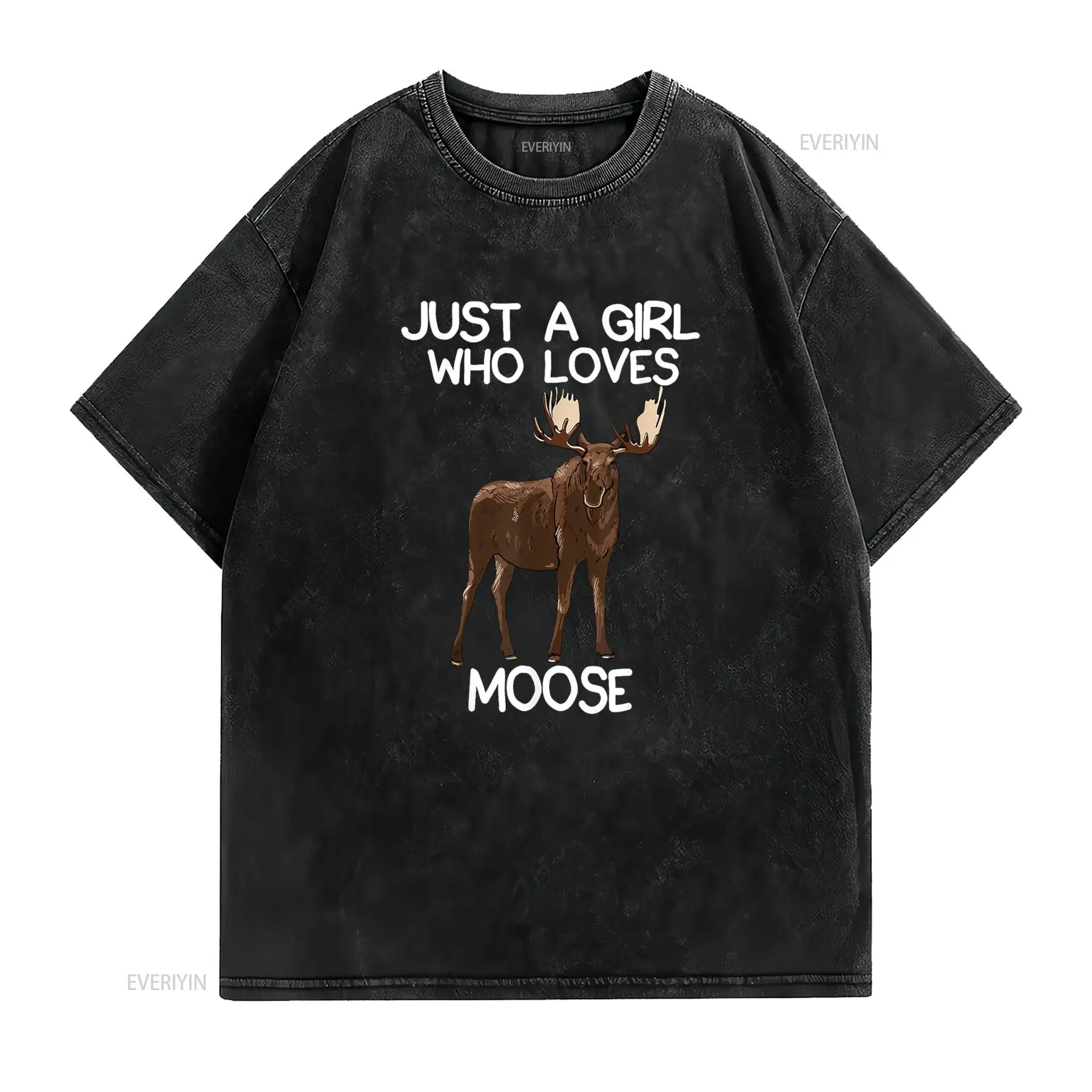 Just A Girl Who Loves Moose Fu - Vintage Fashion Quotes Short ulasan dan harga