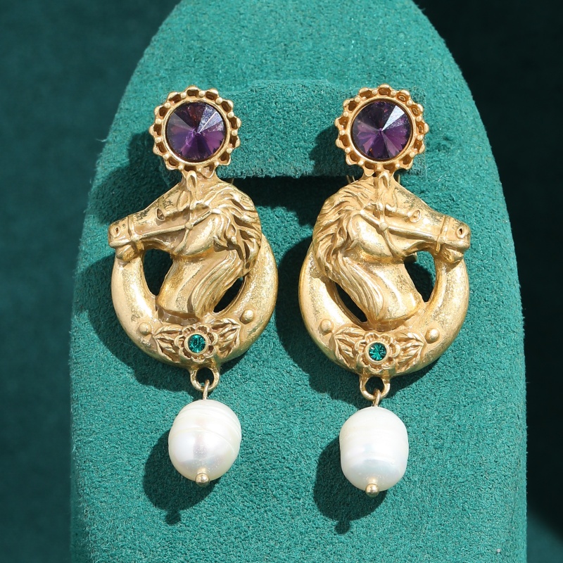 Vintage Purple Crystal Horse H - Vintage Fashion Jewelry Brands ulasan dan harga