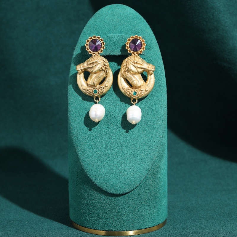 Vintage Purple Crystal Horse H - Vintage Fashion Jewelry Brands ulasan dan harga