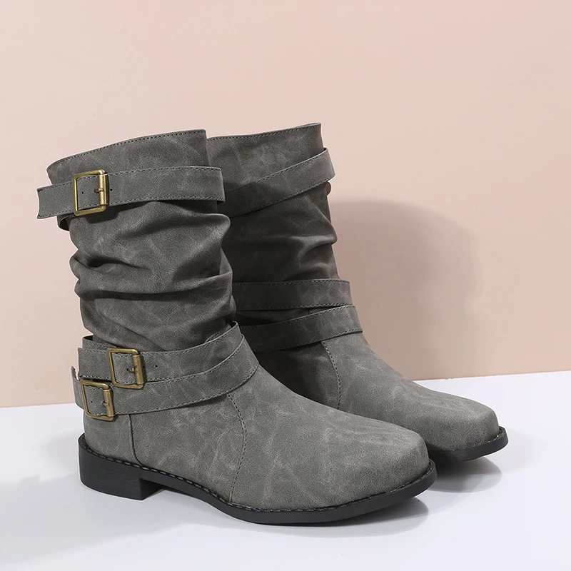 Women's Single Boots New Vinta - Vintage Fashion Rome ulasan dan harga
