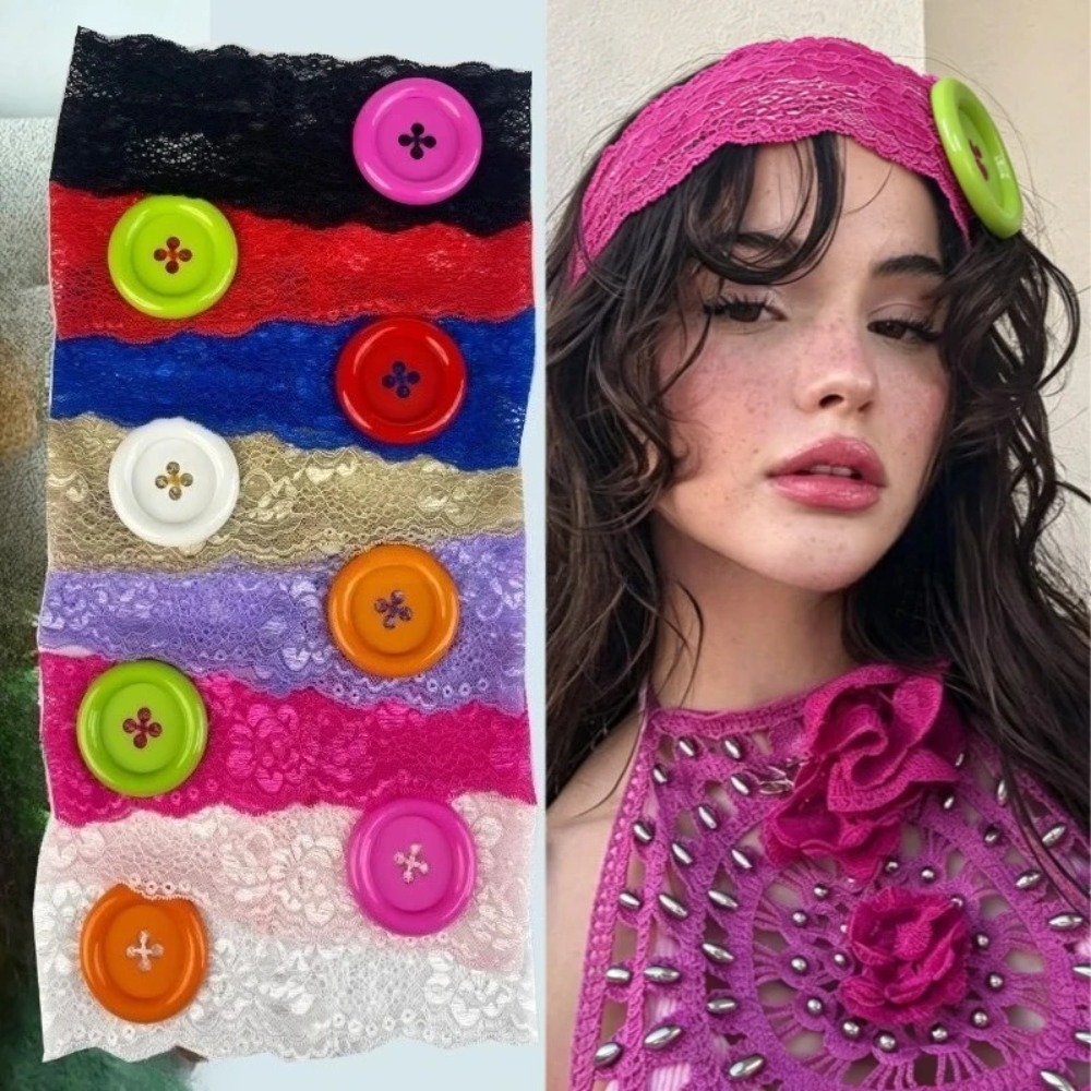 Fashion Plastic Lace Headband  - Vintage Fashion Show ulasan dan harga