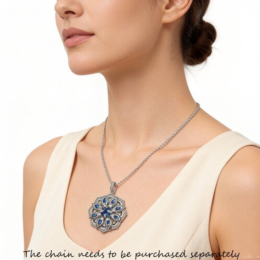 Pendant Blue Lotus Flower,Bran - Vintage Fashion Jewelry Brands ulasan dan harga