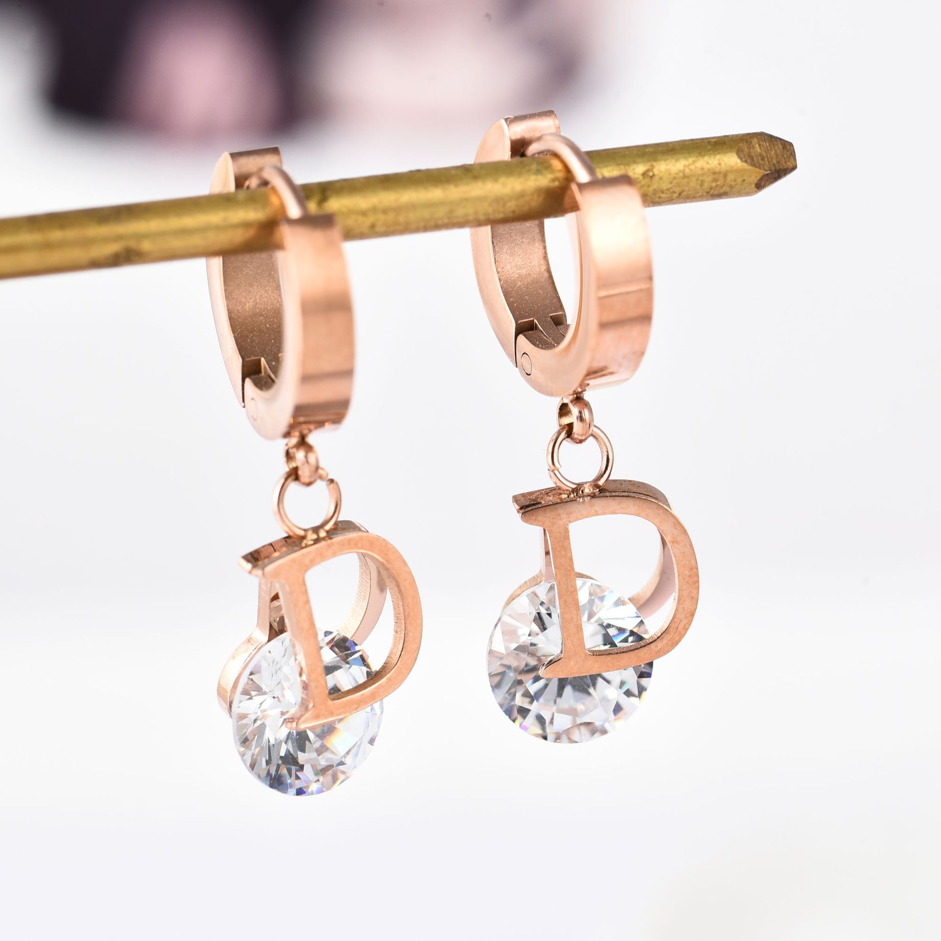 Vintage Luxury Letter D Crysta - Vintage Fashion Jewelry Brands ulasan dan harga