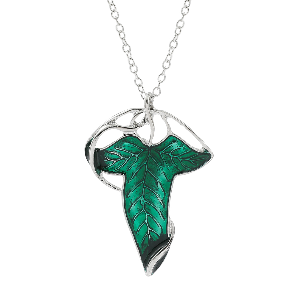 Vintage Green Leaf Pendant Nec - Vintage Fashion Show ulasan dan harga
