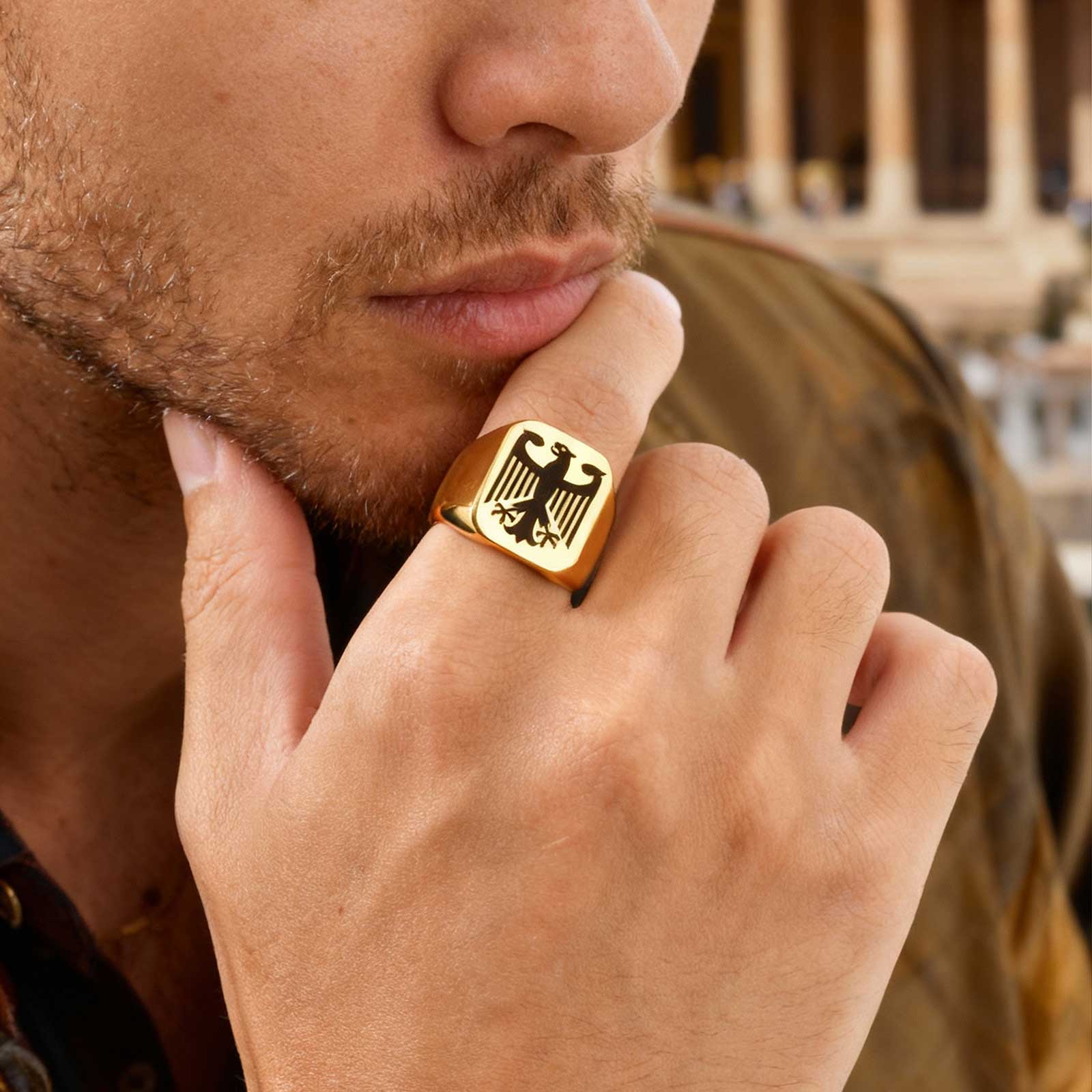 Custom Flying Hawk Eagle Ring  - Vintage Fashion Wholesale ulasan dan harga