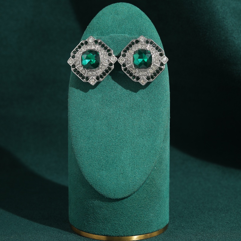 Vintage Square Emerald Crystal - Vintage Fashion Jewelry Brands ulasan dan harga