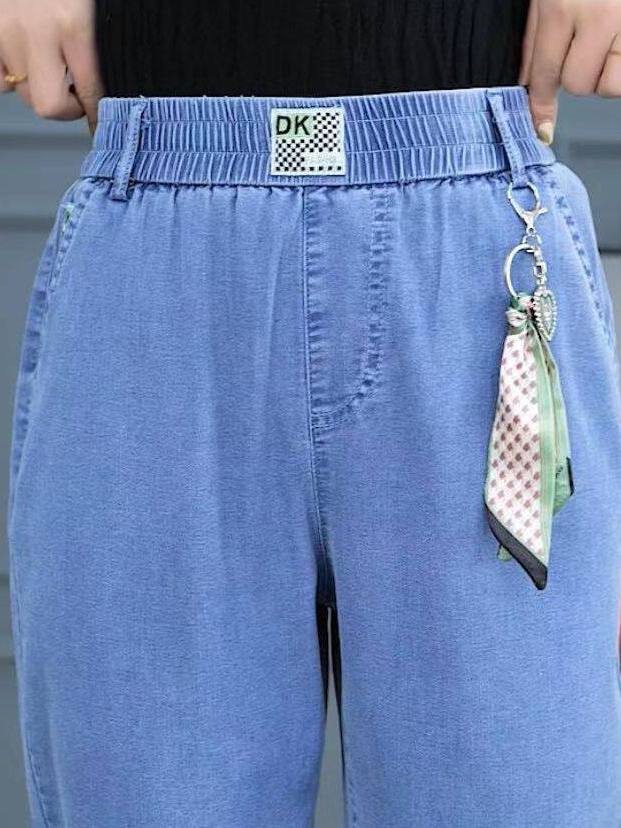 High Waist Straight Leg Ice Si - Mom Jean High Rise ulasan dan harga