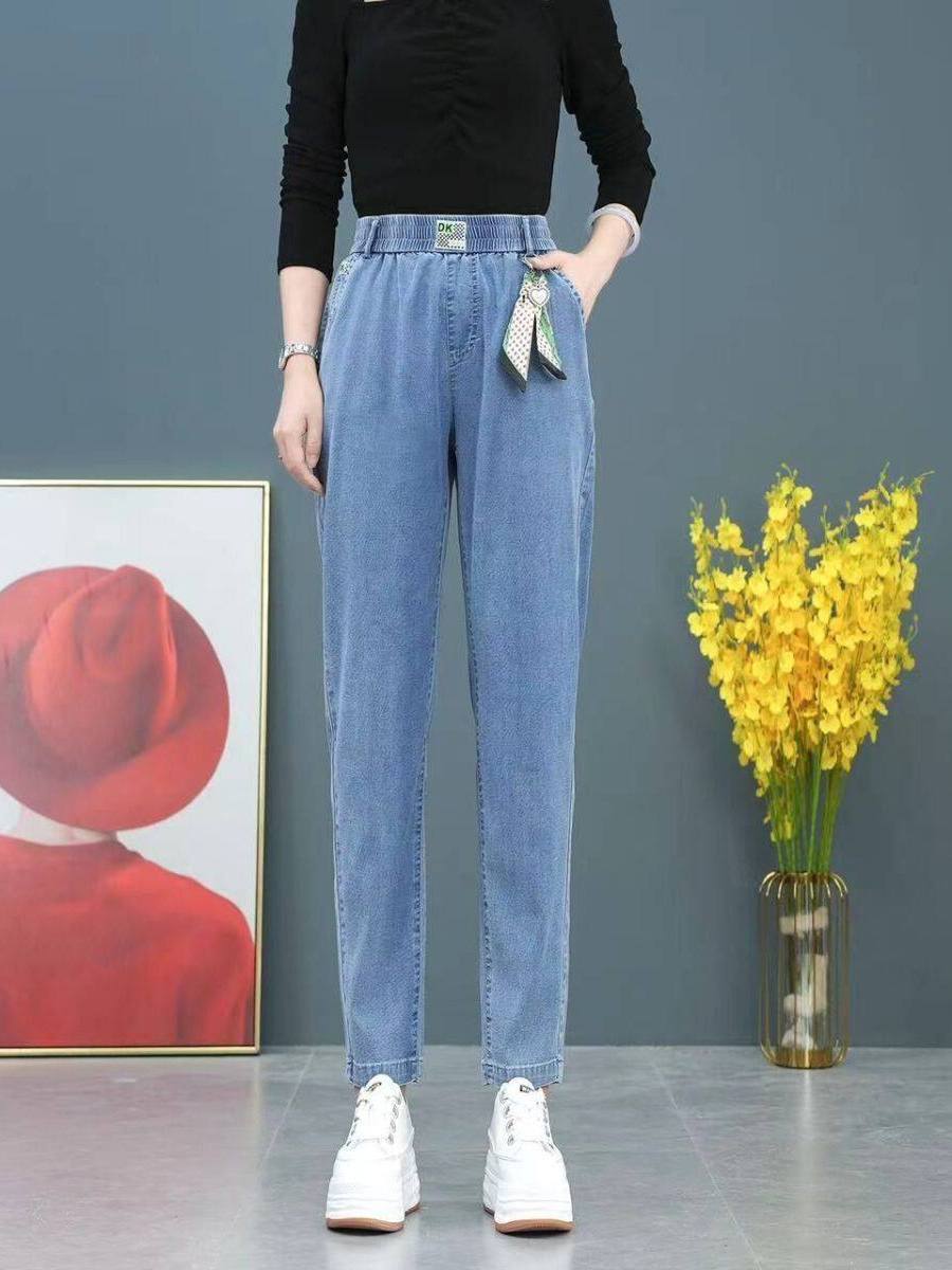 High Waist Straight Leg Ice Si - Mom Jean High Rise ulasan dan harga