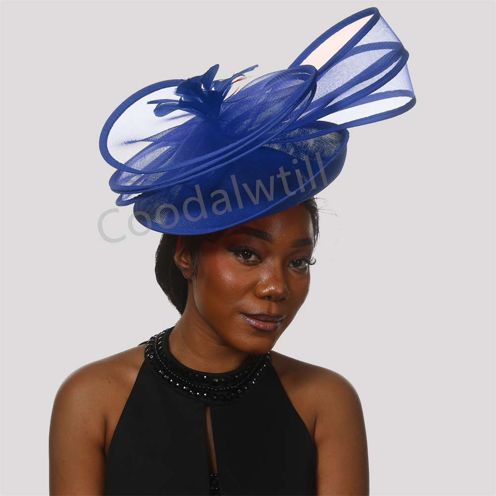 Feather Derby Hat Flower Fasci - Vintage Fashion Show ulasan dan harga
