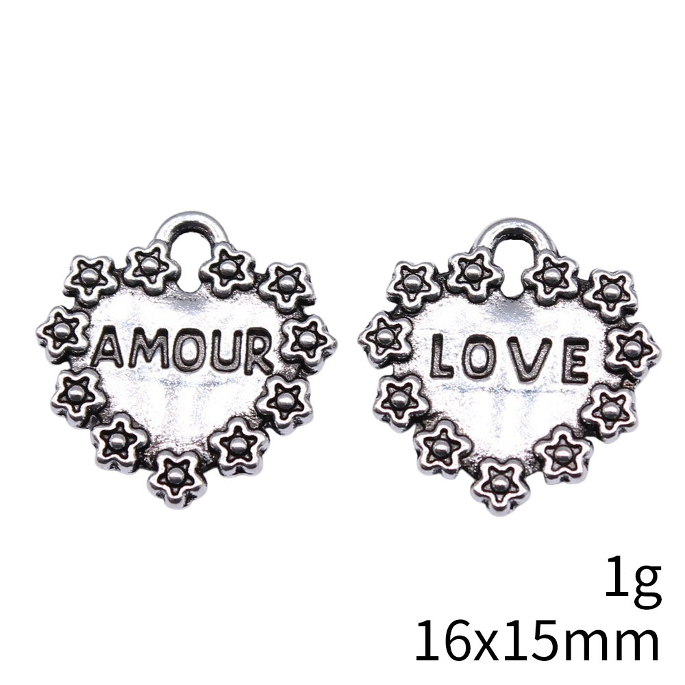 20pcs 16x15mm Antique Silver C - Vintage Fashion Wholesale ulasan dan harga