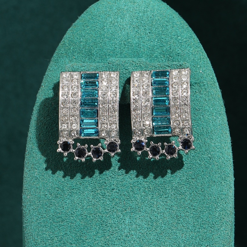 Vintage Blue Crystal Rhineston - Vintage Fashion Jewelry Brands ulasan dan harga