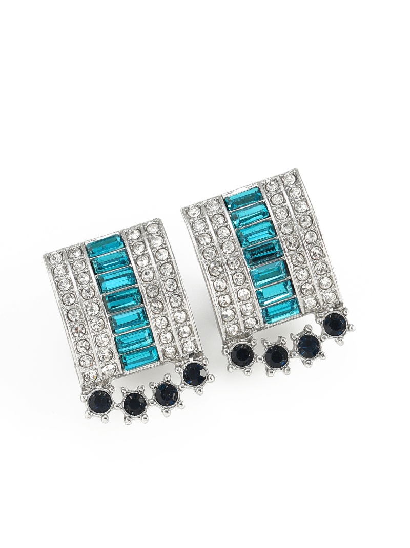 Vintage Blue Crystal Rhineston - Vintage Fashion Jewelry Brands ulasan dan harga