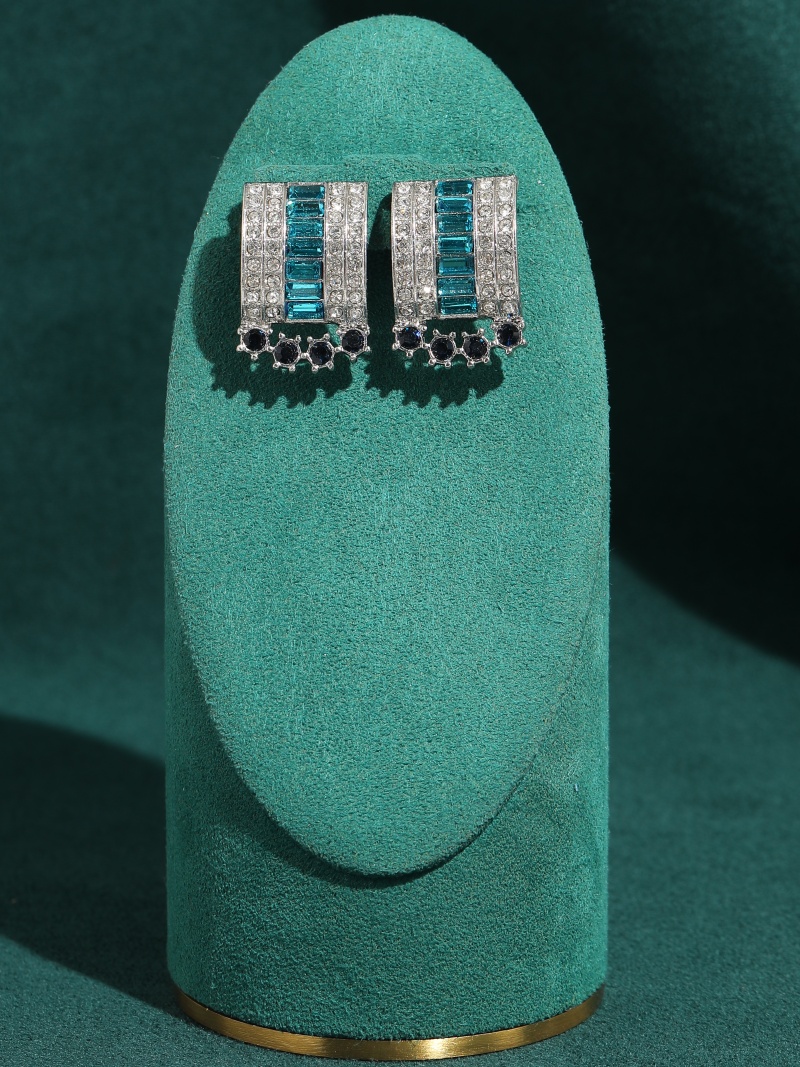 Vintage Blue Crystal Rhineston - Vintage Fashion Jewelry Brands ulasan dan harga